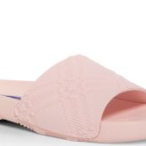 NWT- Burberry Dive Embossed Check Pool Slide Blusg Sandal (Women) - Picture 3 of 5